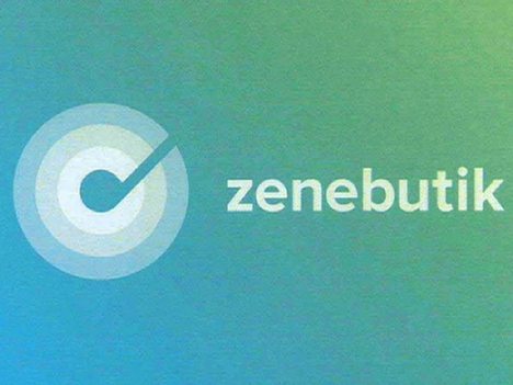 Zenebutik (új) piszkozat minőségű logo